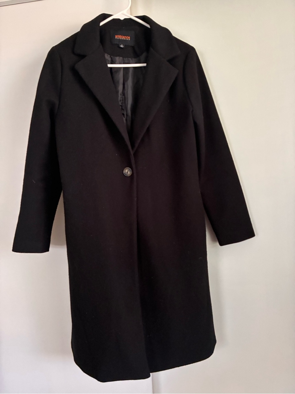 Women's Black Single-Button Trench Coat